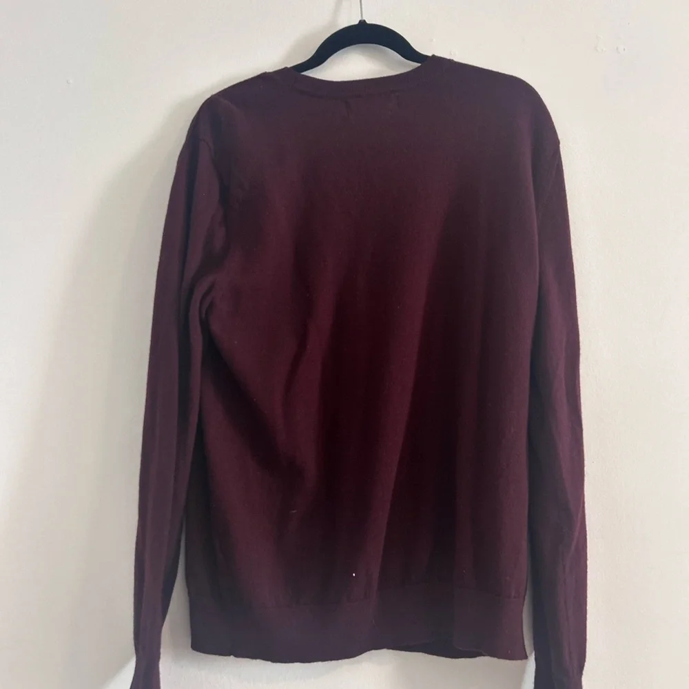 Banana Republic Men's Dark Red Crewneck Sweater